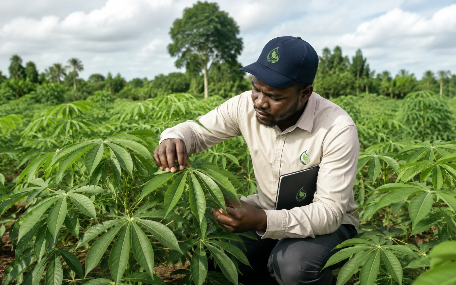 Cassava field health context for Growmate Uganda crop guidance