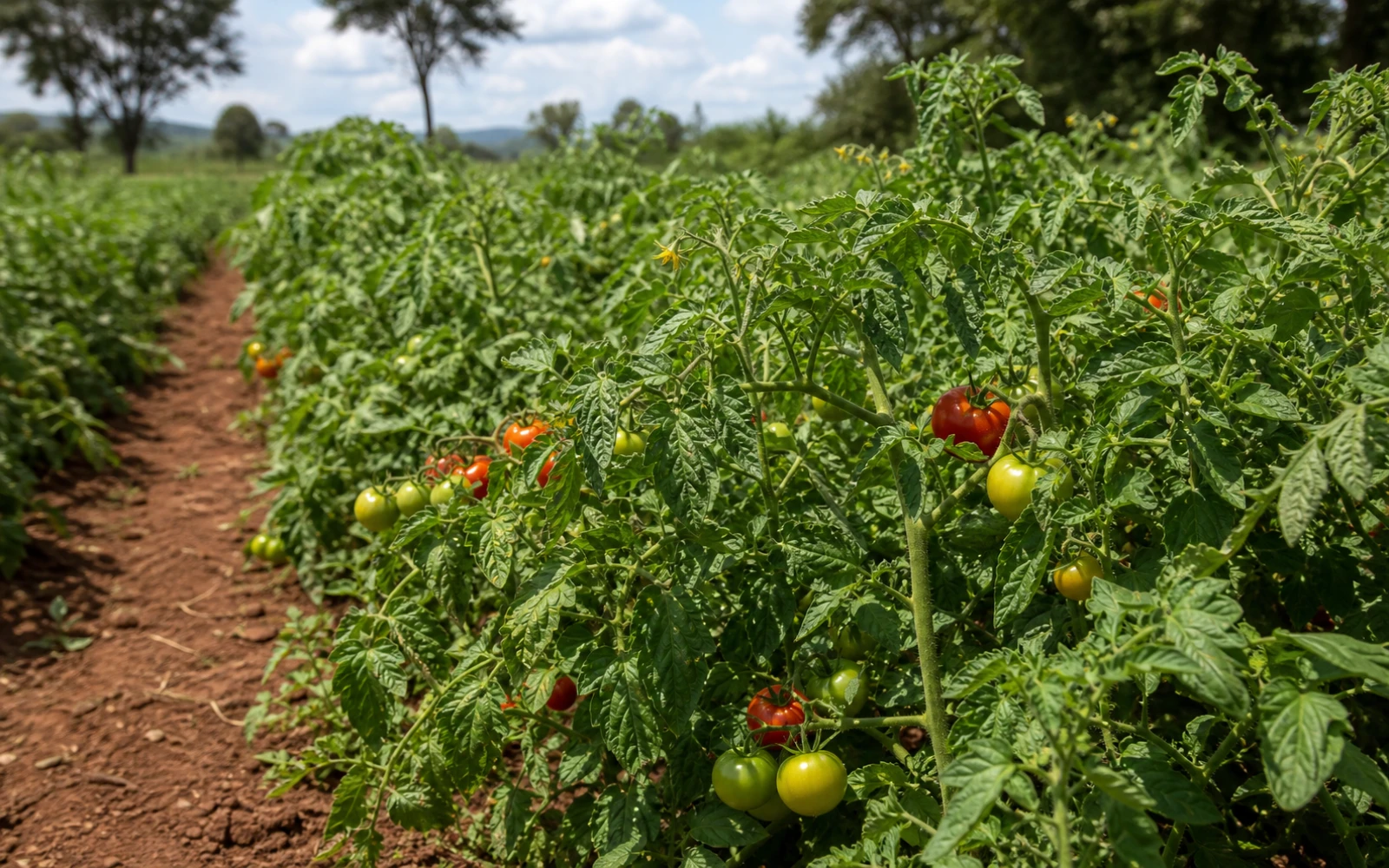 African tomato field context for AZOKING 390 SC